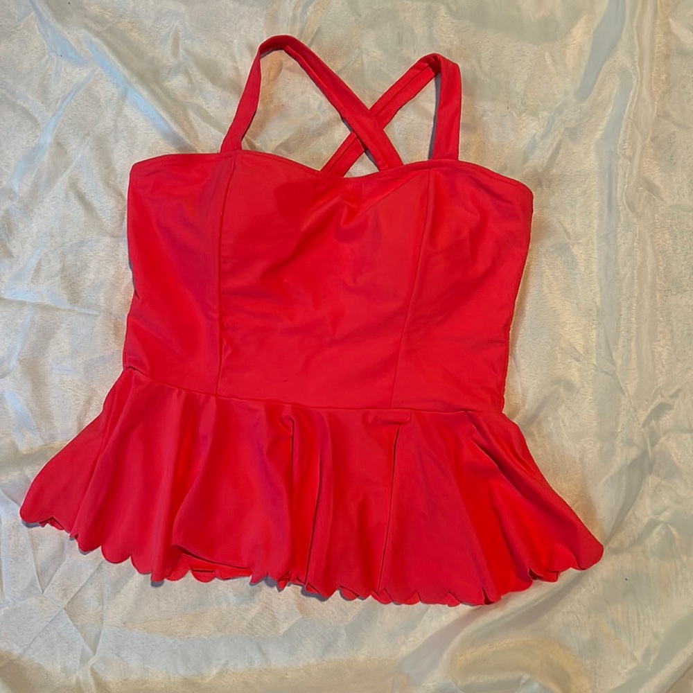 Bathing suit peplum top